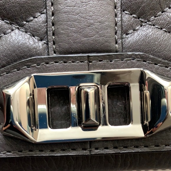 Rebecca Minkoff Quilted Love Clutch with Chain *Gray* - Picture 13 of 13